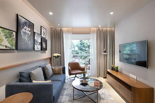 2BHK Living Room - ACTUAL PICTURES OF SHOW FLAT